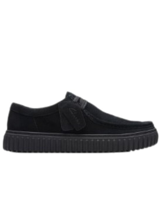Clarks Mens Torhill Lo Shoes Black Suede main image 4